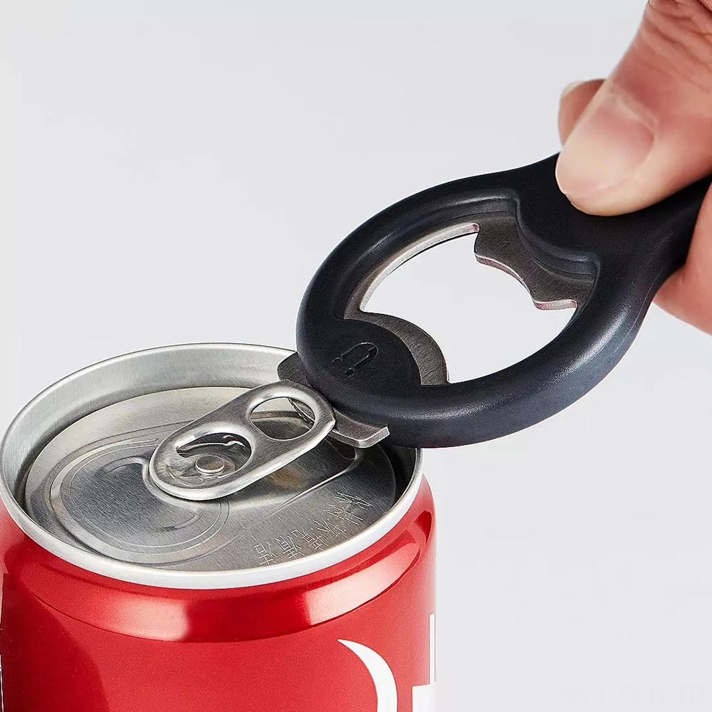 Xindoker Stainless Steel Ve Abs Mutfak Bar Restoran Çanak Açıcı: Ergonomik Tasarım, Manyetik Kapak Tutucu, Kolay Kullanım Siyah