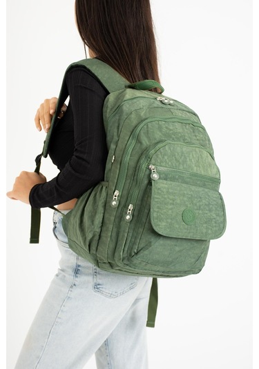 Ultra Hafif Çok Cepli Su Geçirmez Sırt Çantası Unisex Yeşil Model:571-2a - Yeşil