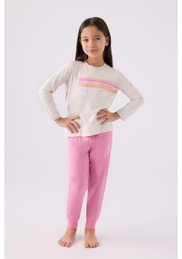 U.s. Polo Assn. Kız Çocuk Krem Pijama Takım 50299861-vr071 KREM Krem