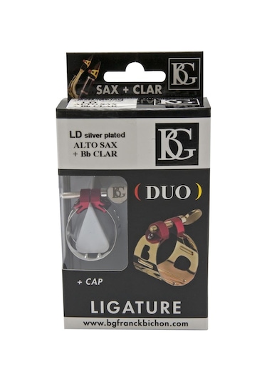 Bg Ld Duo Silverplated Bb Alto Klarnet Saksofon Ligatür Kapak