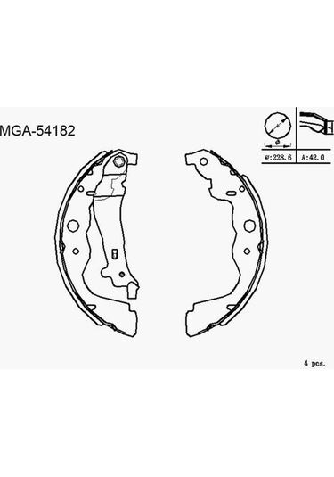 Renault Clio Iv Captur Logan Dokker Lodgy Duster Arka Balata Mga-54182 7701210109