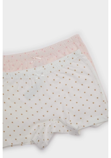 DeFacto Kız Çocuk Desenli 2'li Boxer E7201A825SPPN262