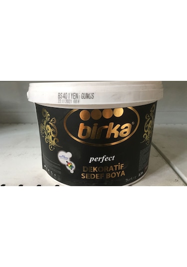 Birka Dekoratif Duvar Boyası Sedef Boya 2.5 Lt Yeni Gümüş