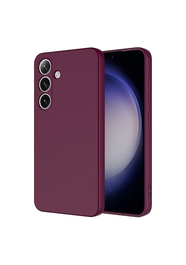 Adige Samsung Galaxy A36 Uyumlu Kılıf Lansman İçi Kadife Silikon Mürdüm + Ekran Koruyucu