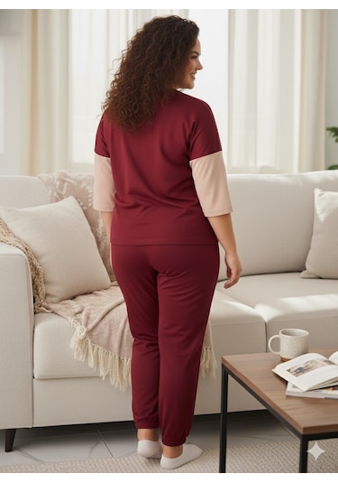 Kadın Bordo Eşofman Takımı Bordo