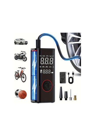 Primepickings Portable Air Compressor 8006 3x Daha Hizli Lastik Sisme Cihazi 150psı Kablosuz Elektrikli Hava Pompasi Araba Bisiklet Motor Icin