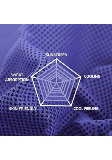 Xiyyadms 3 Adet Spor Soğuk Hisli Havlu - Mor + Gri + Kral Mavi 30x100cm, Spor, Yoga, Tatil İçin Ter Emici Hızlı Kuruyan Çok Renkli