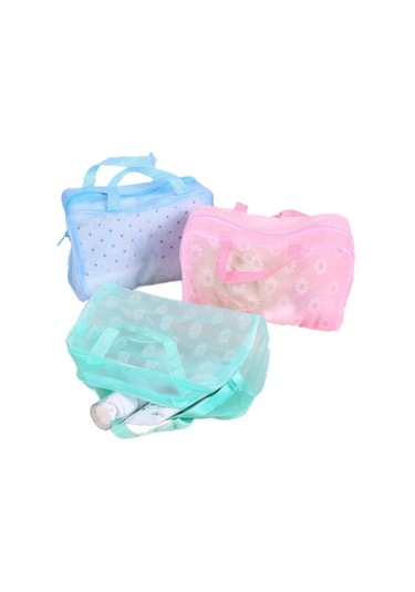 Etya Pvc Su Geçirmez Çiçek Baskılı Makyaj Çantası