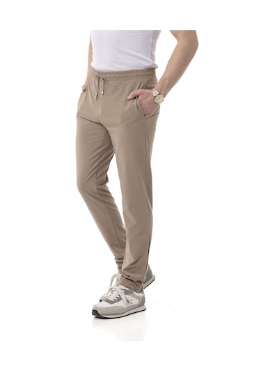 Monox Erkek Slim Fit Likralı Jogger Pantolon Bej