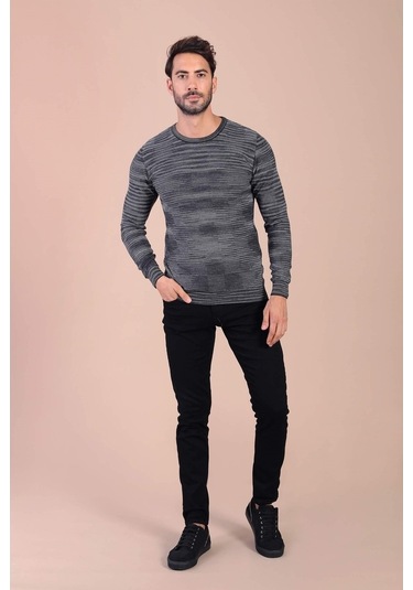 Ferraro Bisiklet Yaka Superfine Yün Kazak - Antrasit Antrasit (490433510) Antrasit