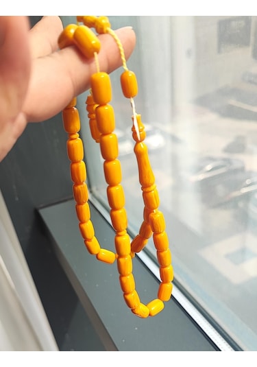 Çubuk Katalin Mışmışi Sarı Ful Hareli Dik Damar Tesbih