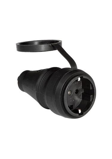 Kauçuk Topraklı Dişi Fiş 16a 220v 25'li Paket