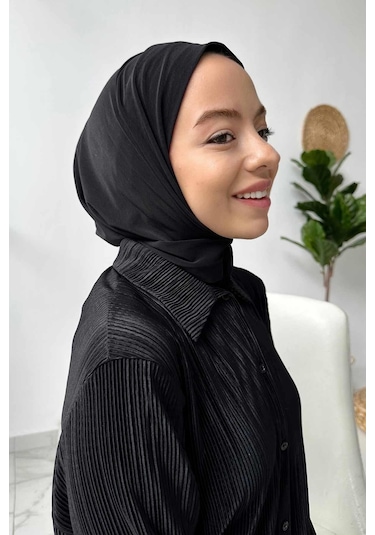 Kahijab Çıtçıtlı Bone - Siyah - Standart Siyah