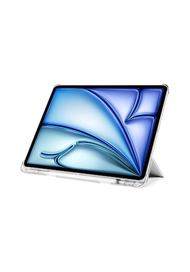 Kilifone - İpad Air 13 2025 M3 Uyumlu - Tablet Kılıfı Smart Cover Kalem Bölmeli Standlı 1-1 Kılıf - Mor - T36490 Kılıf