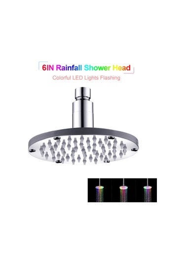 Reedark 6 Renkli Led Yağmur Duş Başlığı - Su Akışıyla Çalışan, Sıcaklık Sensörlü 112 Karakter Diğer