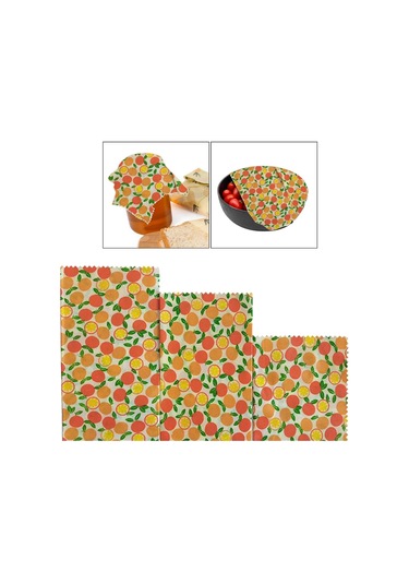 Suntek Ekmek Sarma Için Balmumu Gıda Sargıları Sıfır Atık Turuncu