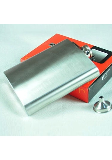 Sones 526ml Paslanmaz Çelik Matara Açık Hava Sporları Düz Likör Matarası Kamp Taşınabilir Aşınmaya Dayanıklı Şarap Tencere Filtreli