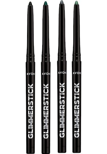 Avon Asansörlü Göz Kalemi Blackest Black + Emerald + Forest Green + Saturn Grey 4 'lü Set