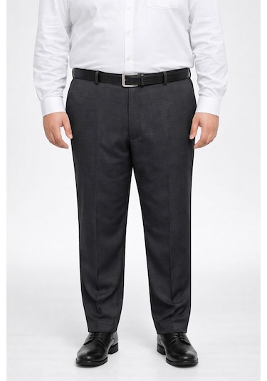 Classics Men Caserta Büyük Beden Erkek Kumaş Pantolon - 7561 Füme