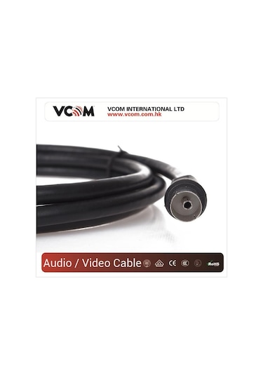 Vcom Cv602-B  10 Mt Analog Siyah Tv Uzatma