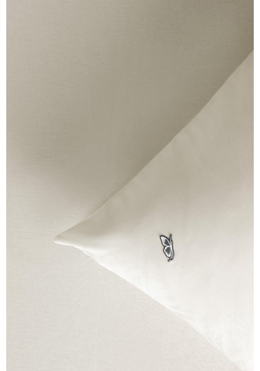 Sarev New Slow City Ekru %100 Pamuk Tek Kişilik Lastikli Çarşaf Seti Ekru