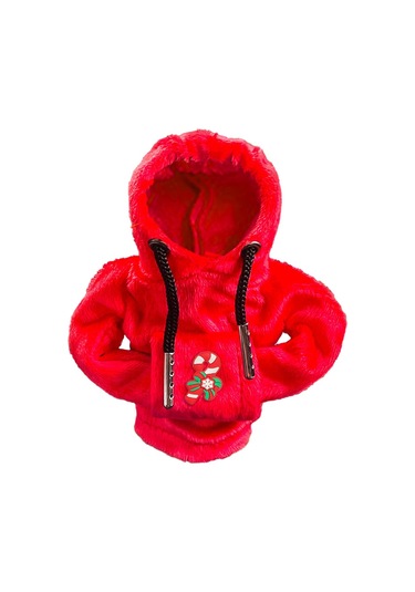 Suntek Yumuşak Peluş Noel Hoodie Vites Topuzu Kapağı Şeker Kamışı