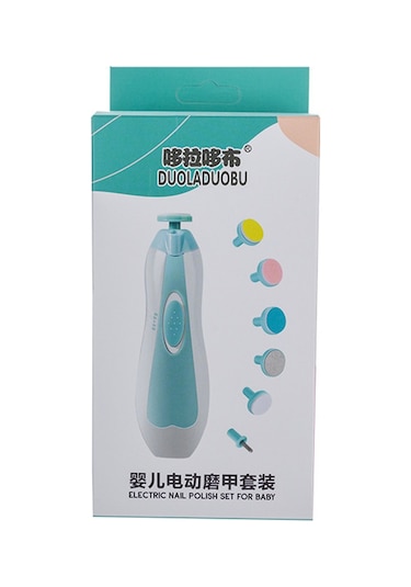 Dora Dobu Altı Bir Arada Bebek Elektrikli Tırnak Cilası, Yeni Doğan Tırnak Cilası Kesici, Pil İle Birlikte Gelir 6408 Mavi Pil Gönderildi