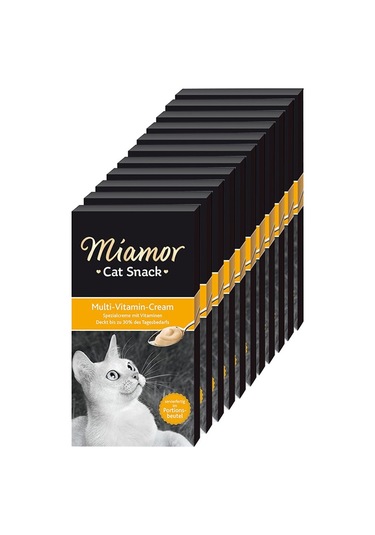 Miamor Cream Multi Vitamin Ek Besin ve Kedi Ödülü 11'li 6 x 15 G