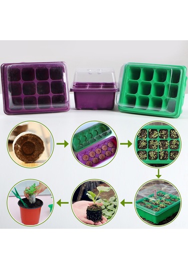 Symbee Yeşil 9 Lü Tohum Fide Kabı, Ev Bahçesi İçin Yüksek Çimlenme Oranı, Tohumluk Fide Tepsisi