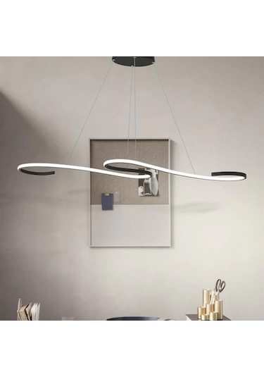 İnfinity 3 Renk Işık 120x30 CM Sarkıt Avize Antrasit Gövde Antrasit