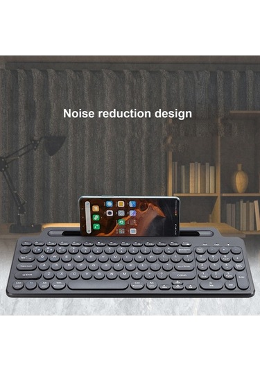 Dancemonkey Bluetooth Klavye 2.4ghz Masaüstü Ultra İnce Klavye Tablet Cep Yuvası Siyah