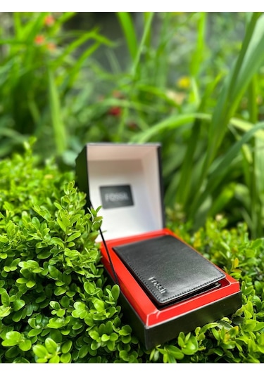 Fossil Siyah Renk Palet Napa Deri El Portföy Cüzdan-1826 Siyah