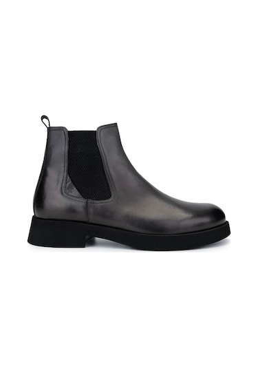 Tamer Tanca Erkek Hakiki Deri Gri Casual Bot 987 133k Erk Bot Sk24-25 Grı Dr Gri