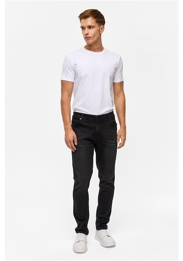 Süvari Siyah Slim Denim Pantolon Siyah