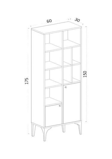 Decormet Castor Kitaplık Dec0033 Çok Renkli