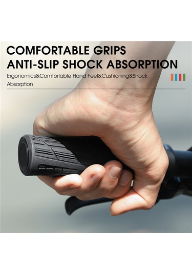 Monyee Mountain Bisiklet Lastik El Kabı, Anti Kayma Ve Sert Tutuş, Şok Emici, Kilitleme Fonksiyonu, Mavi 1 Çift Çok Renkli