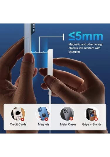 Motion003 Bir Gümüş Manyetik Kablosuz Şarj Cihazı Hituny İphone 16/15/14/13/12 Uyumlu Alü