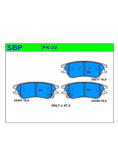 Hyundai Atos 1999-2008 Ön Fren Balatası 5810102a10