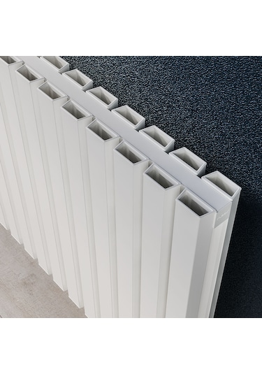 Sıesta Double Serisi Beyaz Alüminyum Radyatör Yükseklik 600 Mm Genişlik 1348mm 23 Dilim