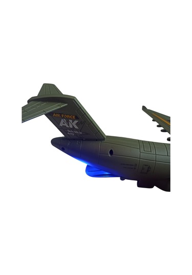 A400a Askeri Kargo Uçağı - 35cm Sesli Işıklı Ve Hareketli + 3 Mini Tank - Tank Atma Özellikli