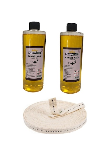 2 Adet 400ml Sarı Kandil Yağı Kokusuz Dumansız Gaz Lambası Yakıtı Sarı