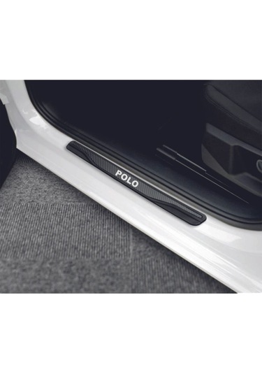 Volkswagen Polo 2002-2009 Modeller New Karbon Kapı Eşiği 4 Parça Yazılı