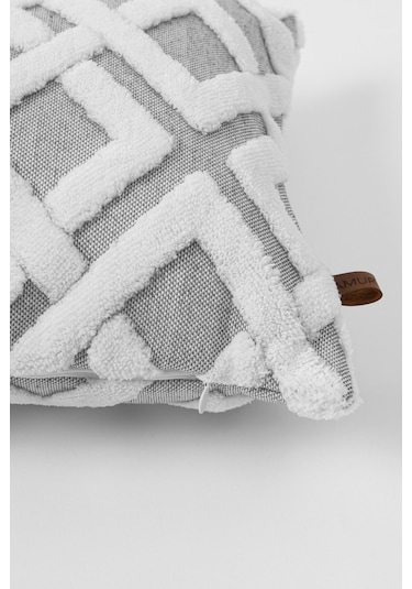 Jakarlı Kırlent 28X50 Cm Mila Gri