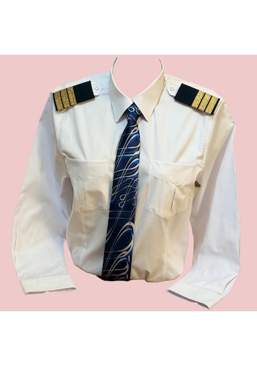 Pilot Gömlek Uzun Kollu Kadın Beyaz