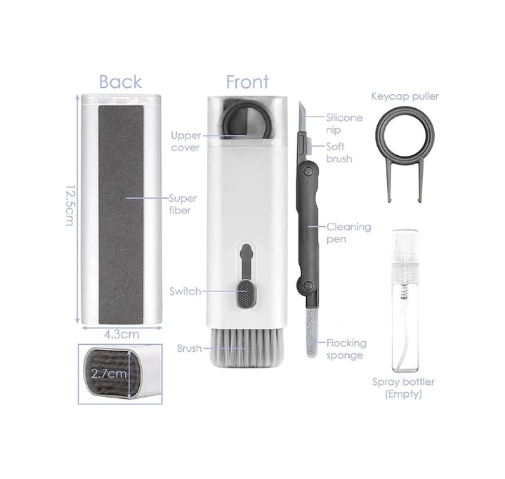 Ceylan Adam Çok Fonksiyonlu 7 Parça Airpods Uyumlu Klavye Ekran Kulaklık Temizleme Kiti