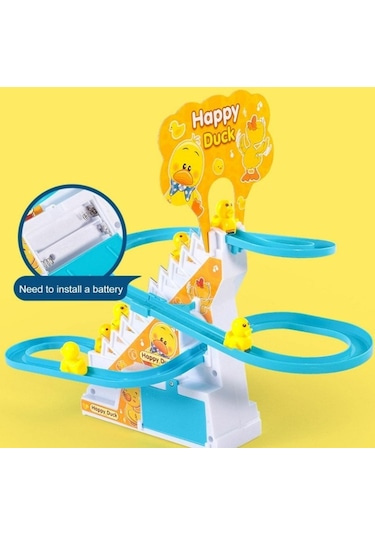 Babydoor Happy Duck 3 Ördekli Pilli Merdiven Sesli Eğitici Oyuncak