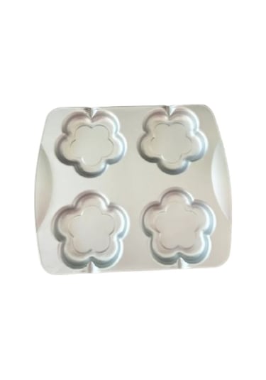 Kurabiye Kalıbı Papatya 4 Lü Set 28 24 Cm Gri