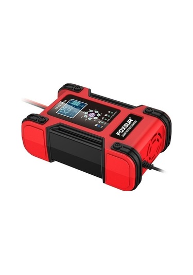 Maoyaya Foxsur 12v 24v 12a Akıllı Akü Şarj Cihazı 7 Aşamalı Darbe Bakım Kırmızı Bb