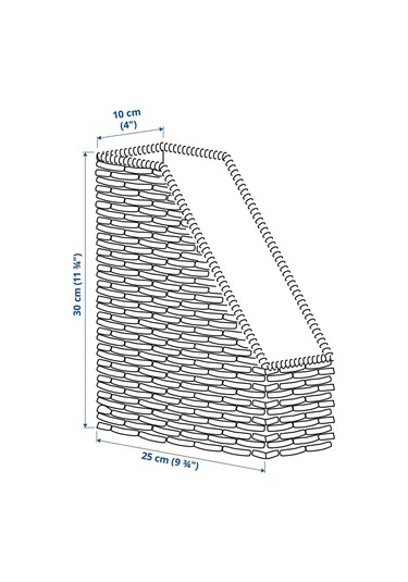 Rattan Dosyalık Naturel Meridyendukkan Dosyalama Düzenleyici Ev-ofis 25x30x10 Cm