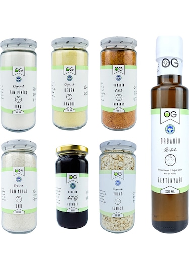 OG natural Organik Sertifikalı Bebek Ek Gıda Seti Ultra 6 Ay